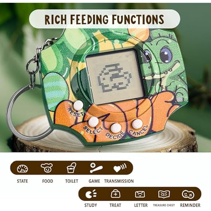 rayihni PET PLAY MACHINE PORTABLE HANDHELD VIRTUAL PETS TOY WITH KEY RING PERFECT CHRISTMAS GIFT FOR CHILDREN - Image 2